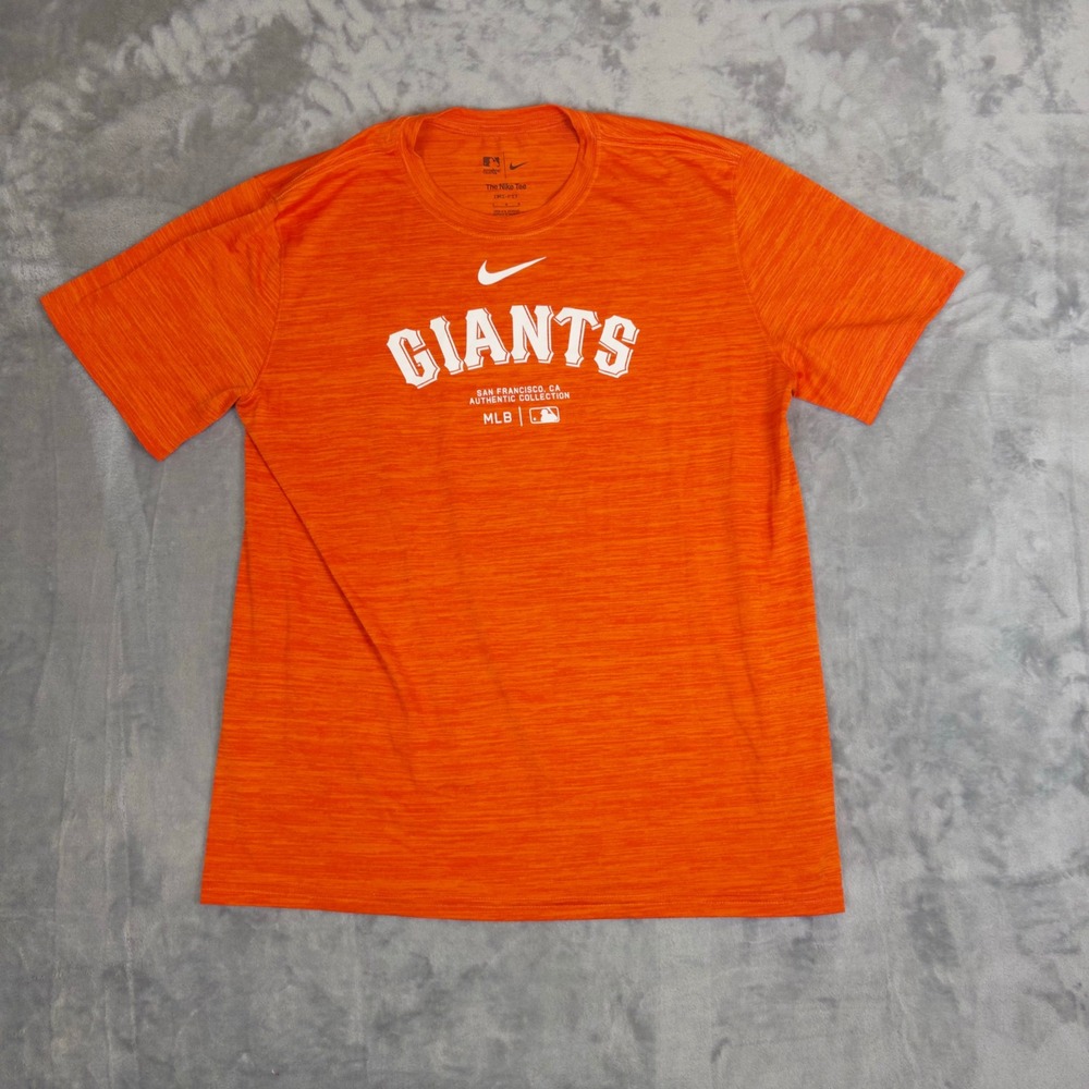 Nike SF Giants T-Shirt Mens Large Orange Dri-FIT MLB Authentic Collection L